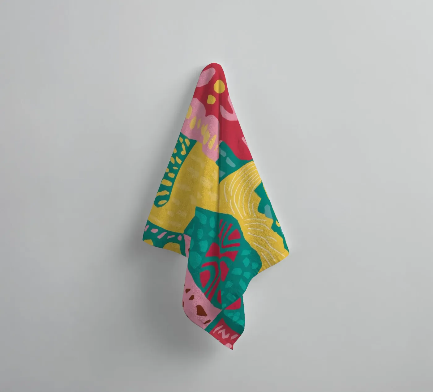 Vibrant Pattern Patchwork serviette de bain de Sentinel Glow