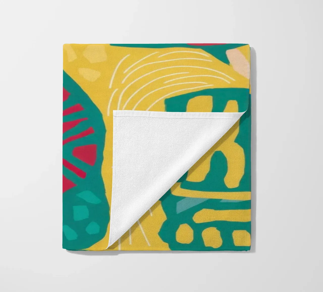 Vibrant Pattern Patchwork beach towel by Sentinel Glow