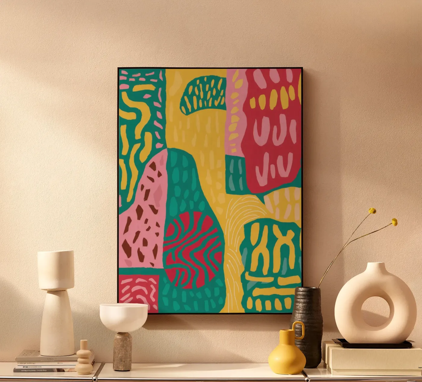 Vibrant Pattern Patchwork acrylic glass by Sentinel Glow