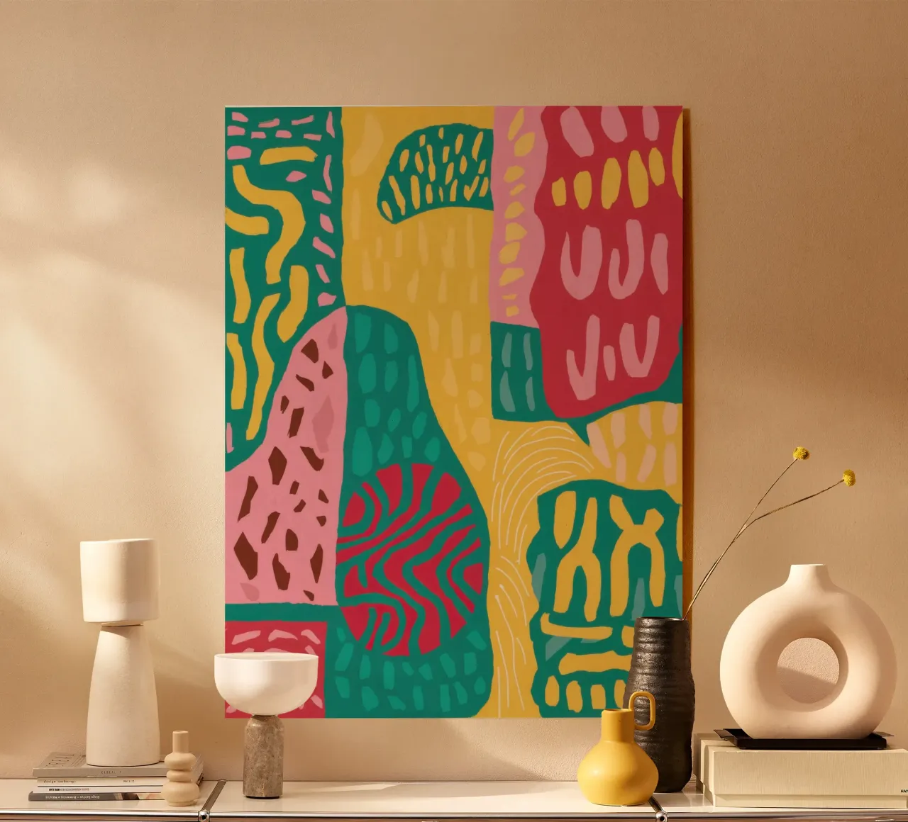 Vibrant Pattern Patchwork acrylic glass by Sentinel Glow