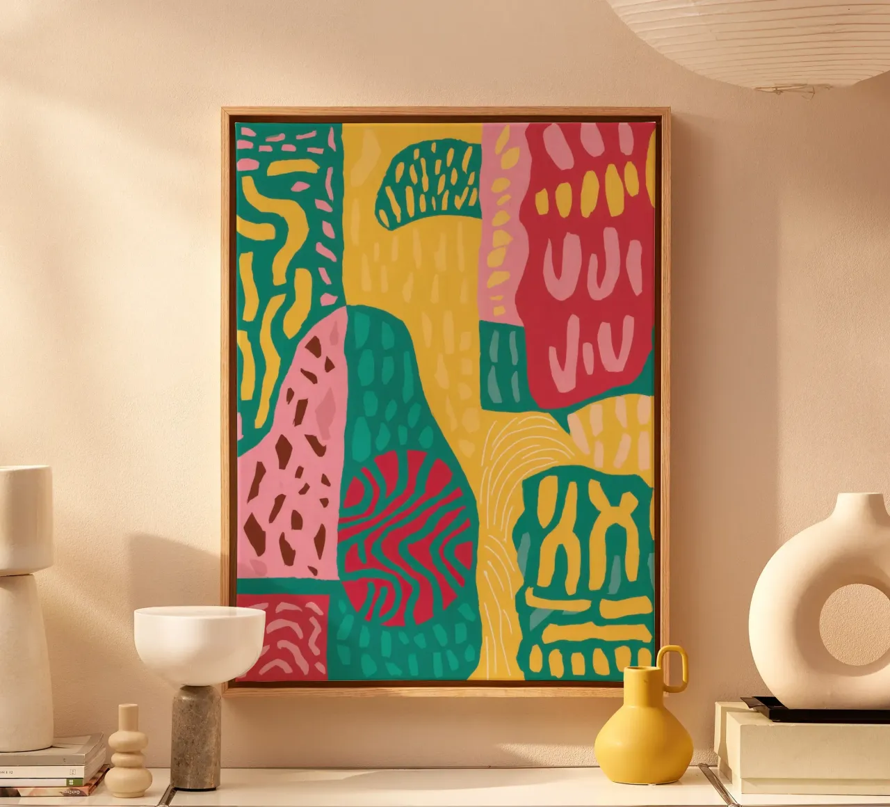 Vibrant Pattern Patchwork canvas by Sentinel Glow