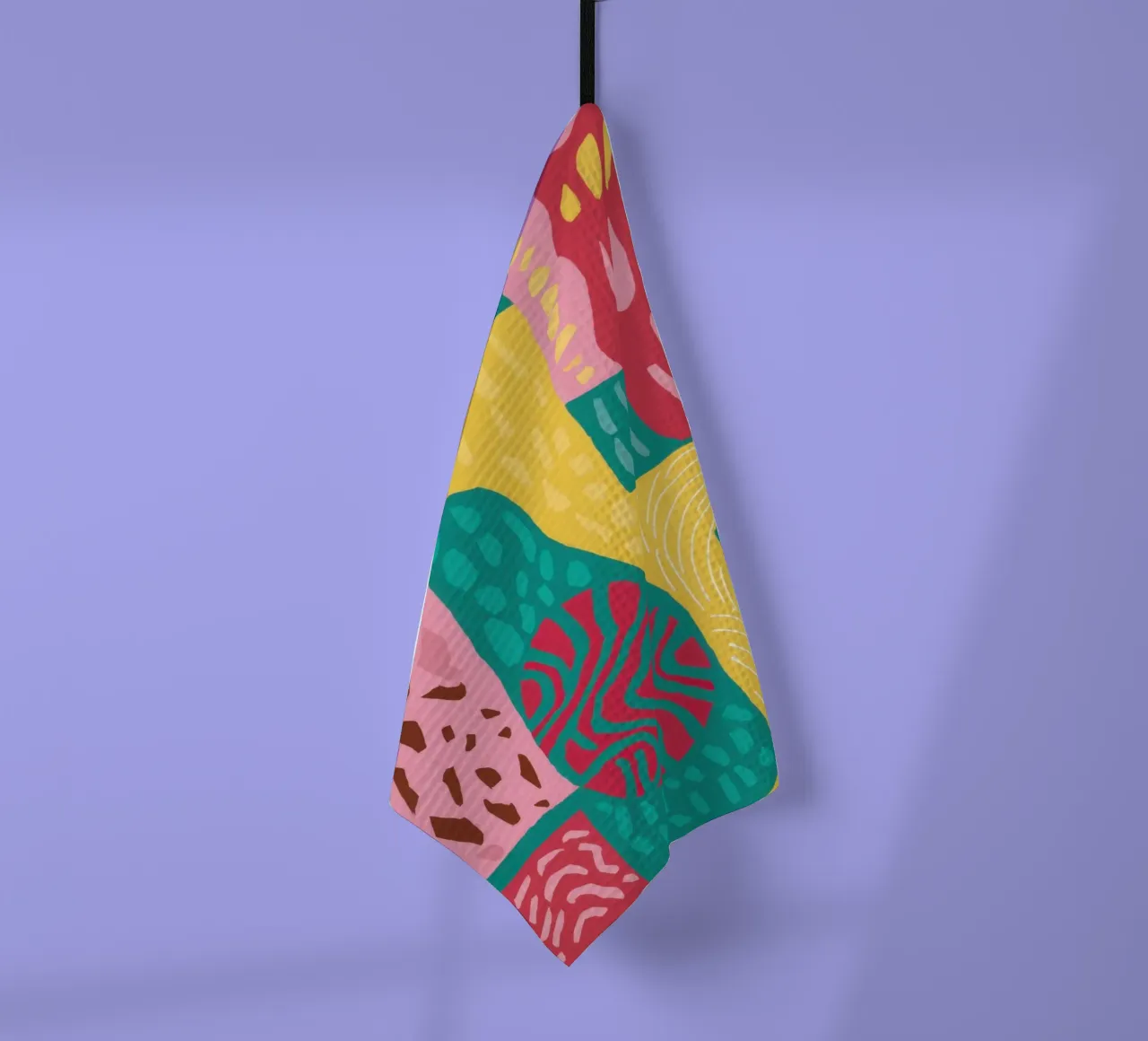 Vibrant Pattern Patchwork tea towel by Sentinel Glow