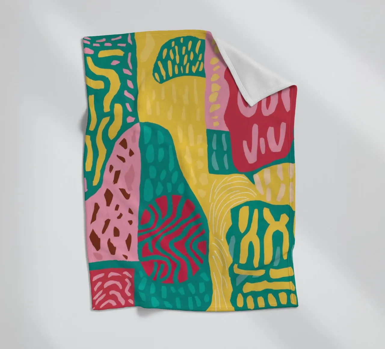 Lebendiges Muster Patchwork Fleecedecke von Sentinel Glow