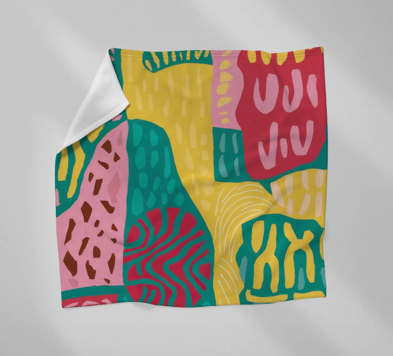 Patchwork a motivi vivaci coperta in pile da Sentinel Glow