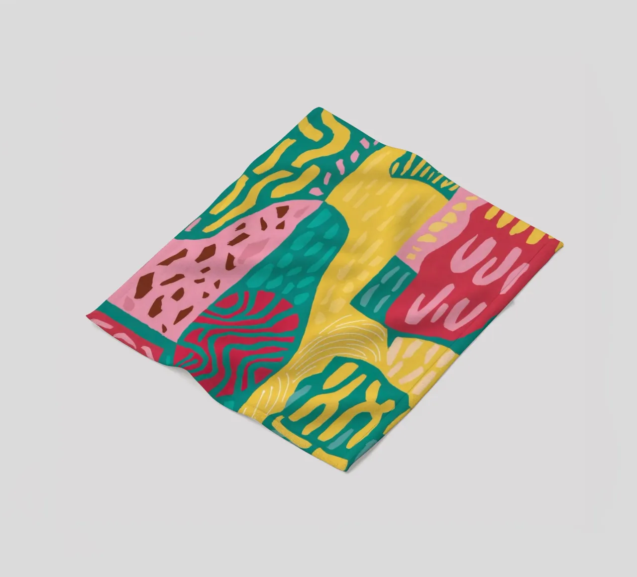 Patchwork a motivi vivaci coperta in pile da Sentinel Glow