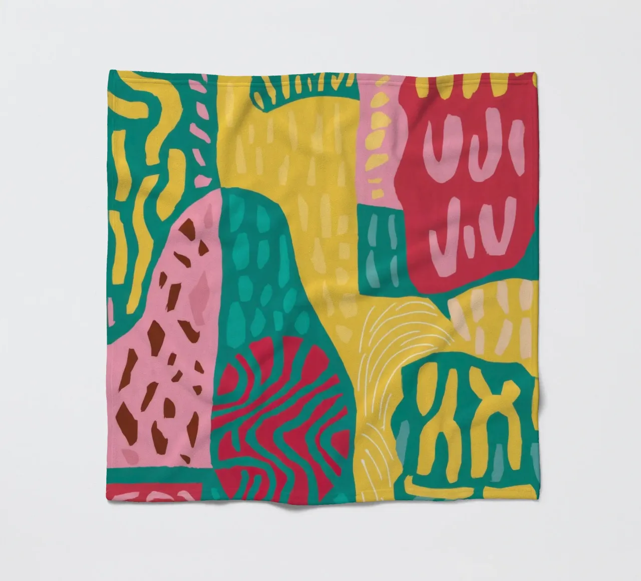 Lebendiges Muster Patchwork Fleecedecke von Sentinel Glow