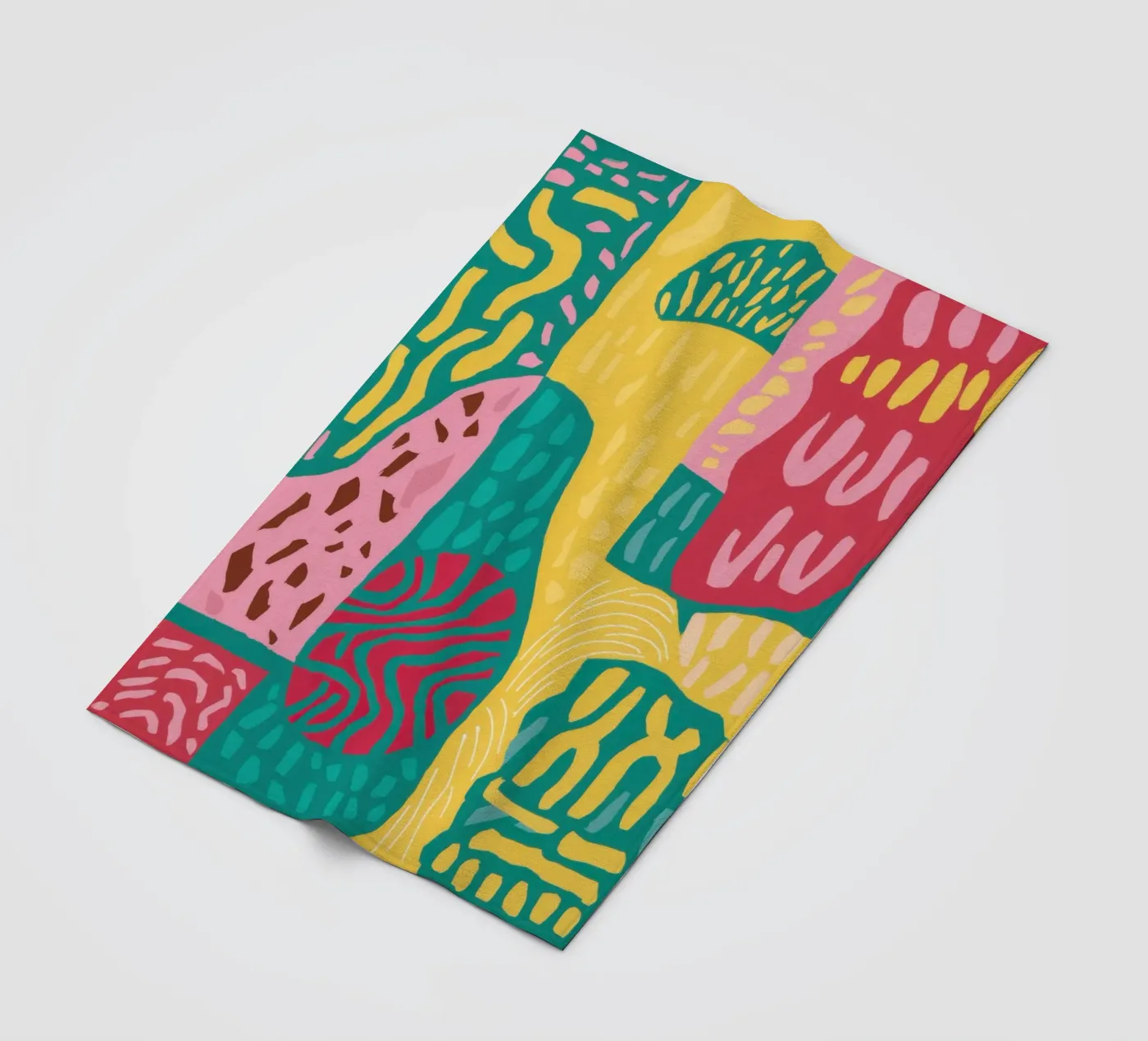 Vibrant Pattern Patchwork fleecedeken van Sentinel Glow