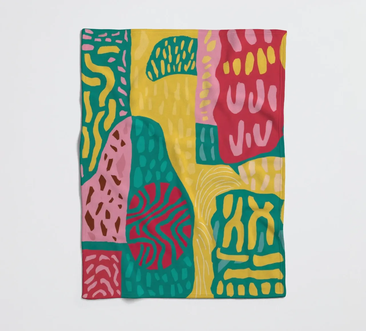 Patchwork a motivi vivaci coperta in pile da Sentinel Glow