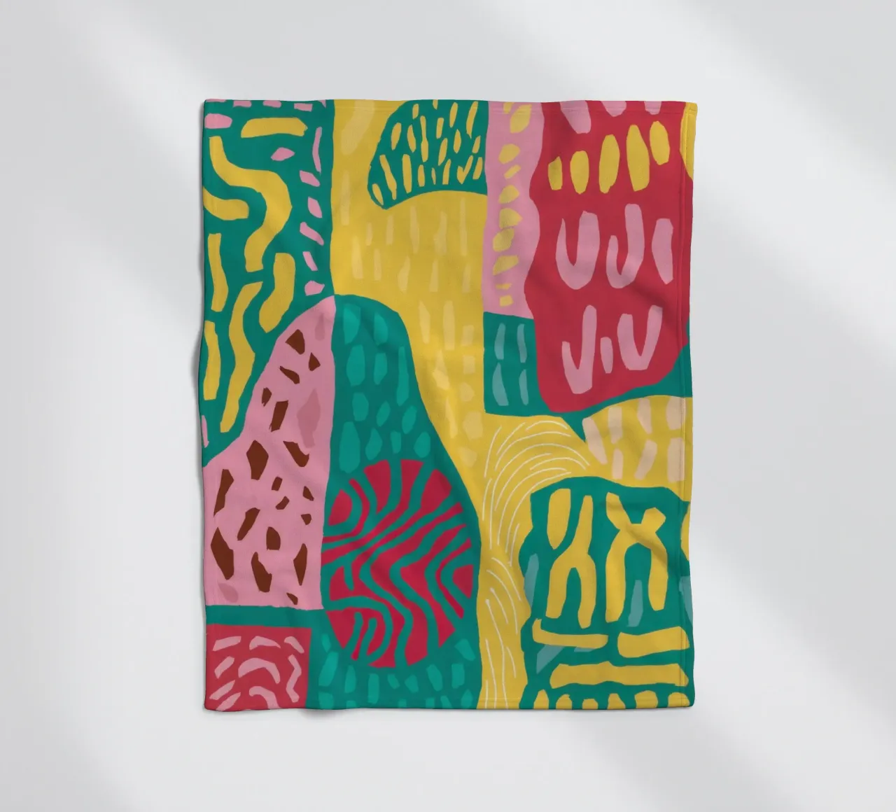 Lebendiges Muster Patchwork Fleecedecke von Sentinel Glow