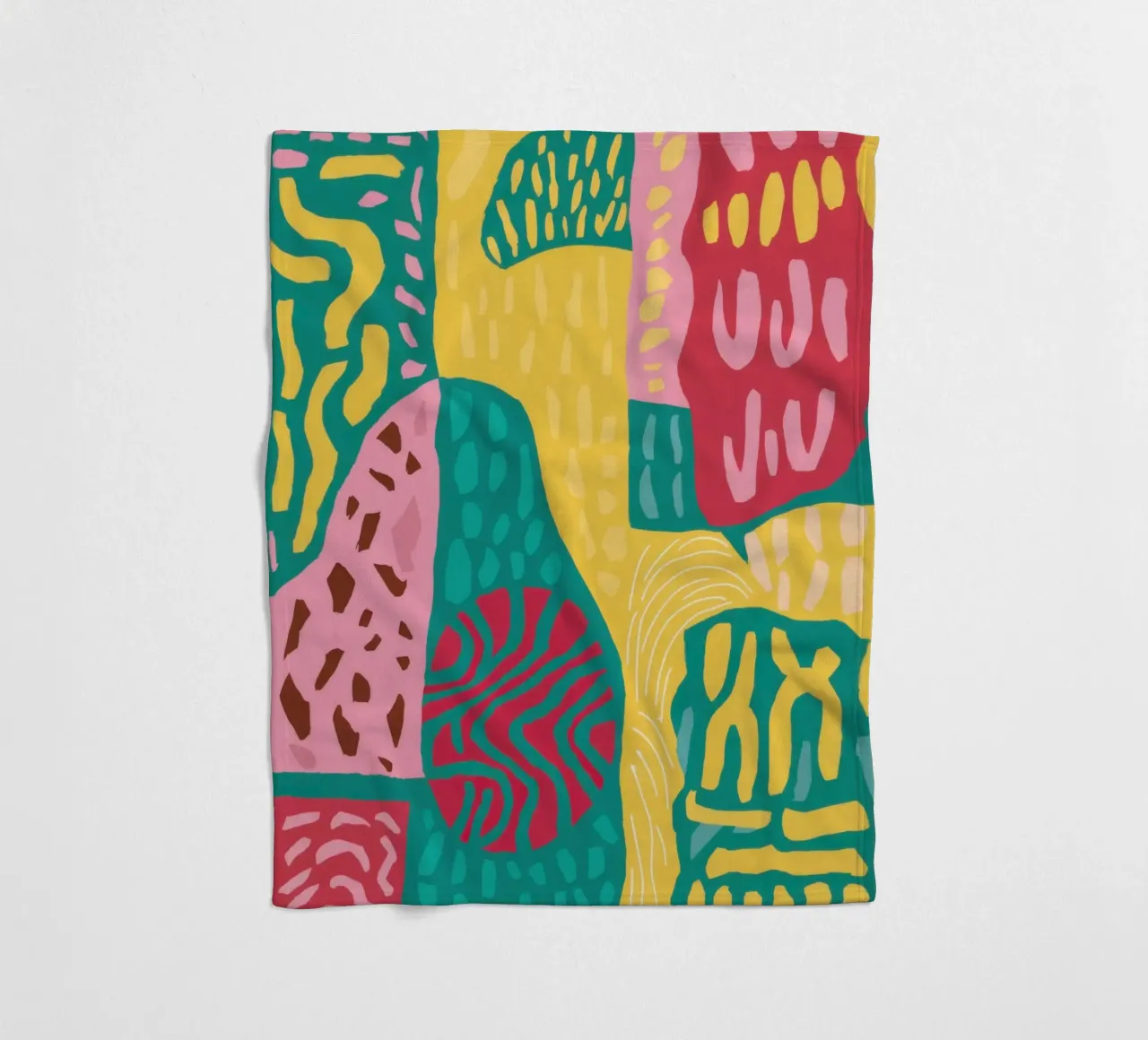 Lebendiges Muster Patchwork Fleecedecke von Sentinel Glow