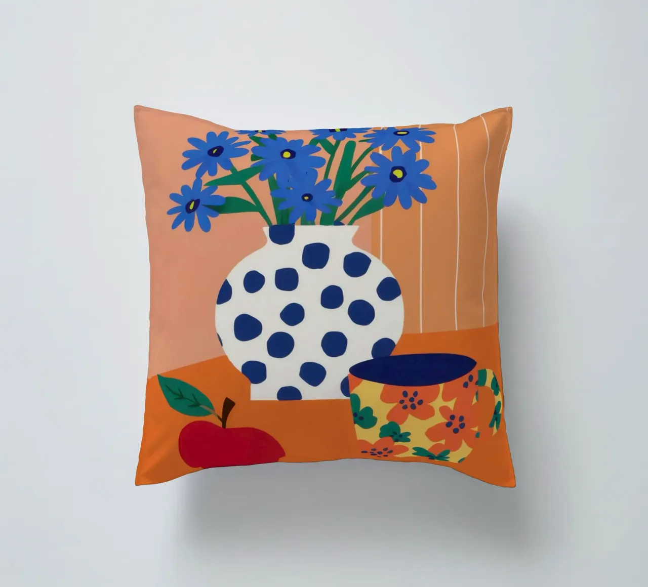 Pois, pois e fiori cuscino da Mossy Pigment