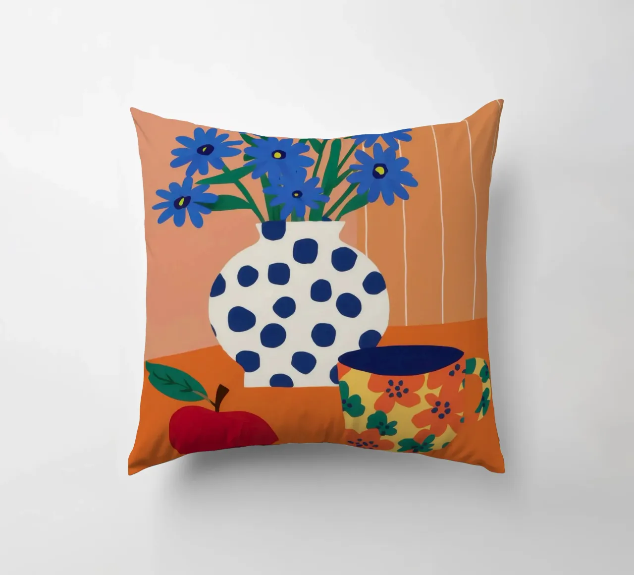 Pois, pois e fiori cuscino da Mossy Pigment