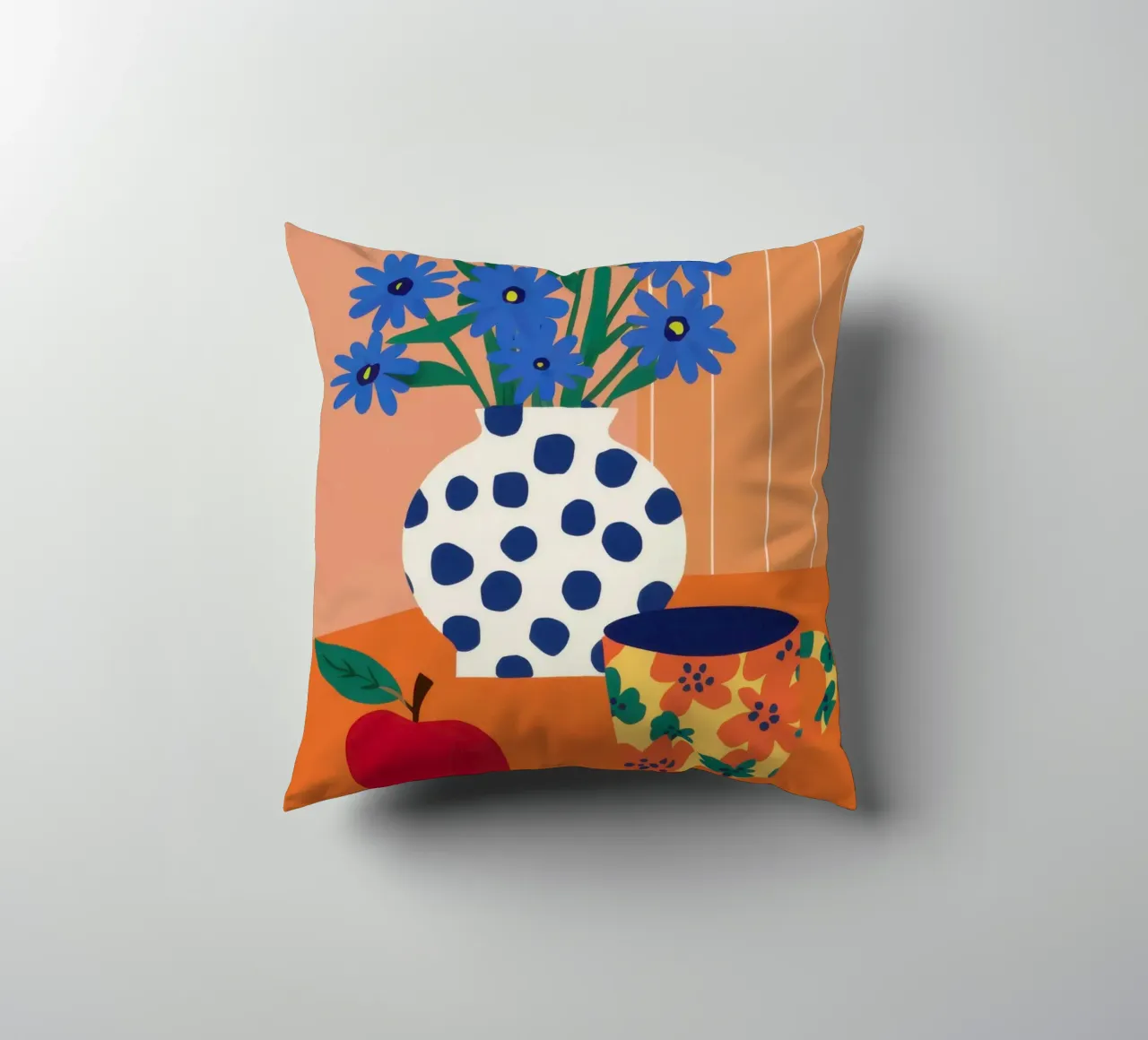 Pois, pois e fiori cuscino da Mossy Pigment