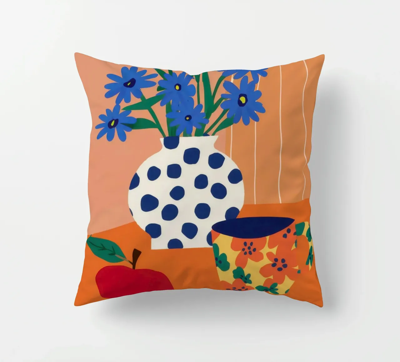 Pois, pois e fiori cuscino da Mossy Pigment