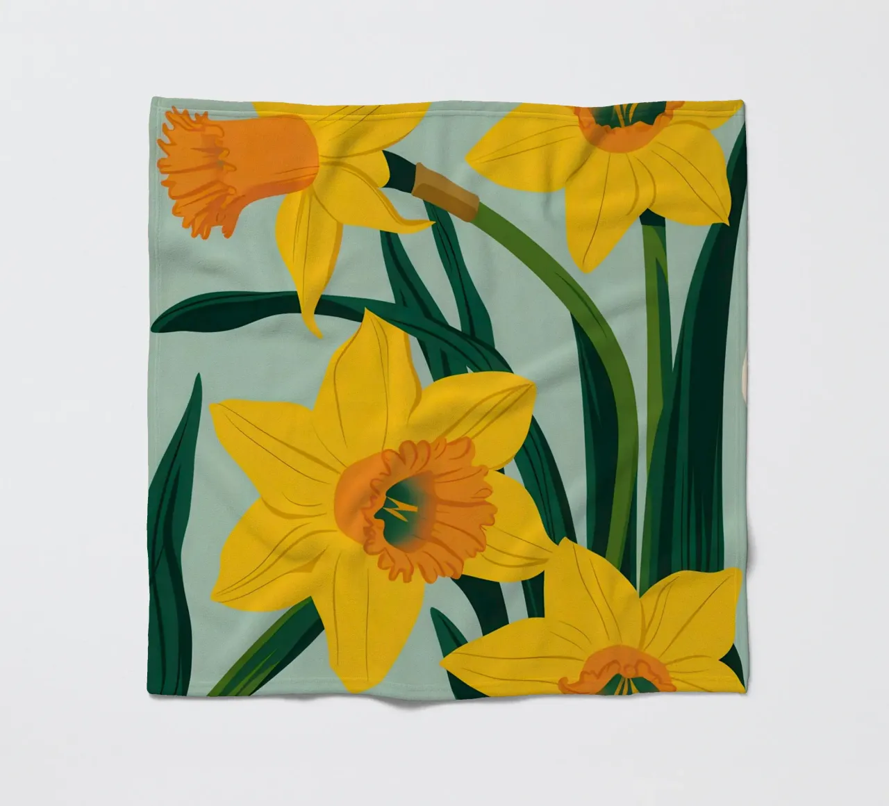Golden Daffodil Radiance fleece blanket by Hollow Years