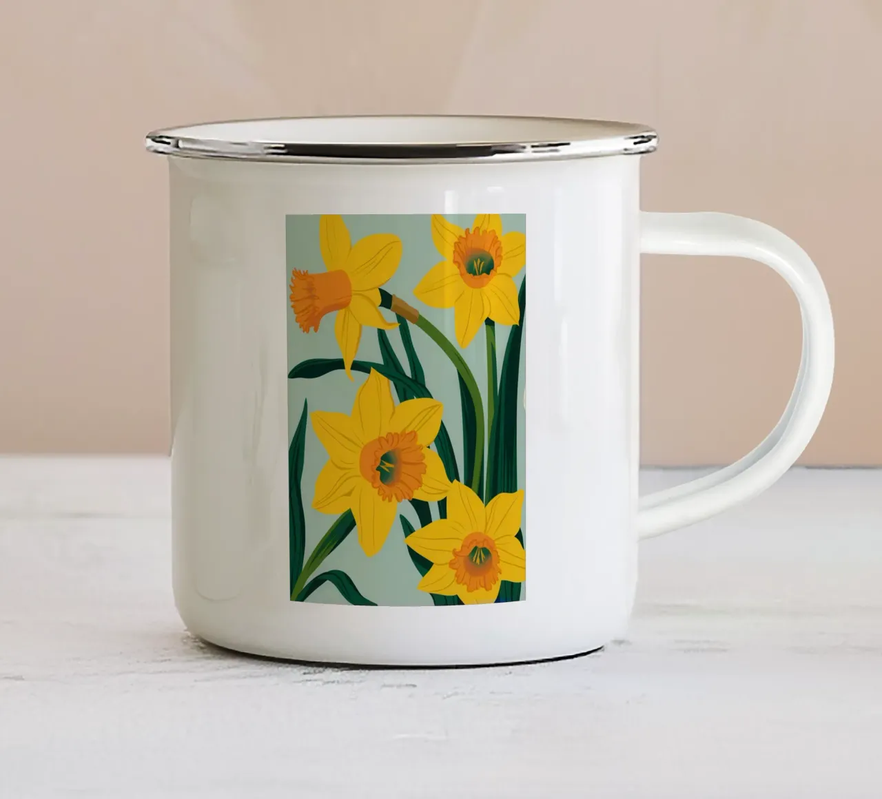 Radiosità del narciso dorato tazza in smalto da Hollow Years