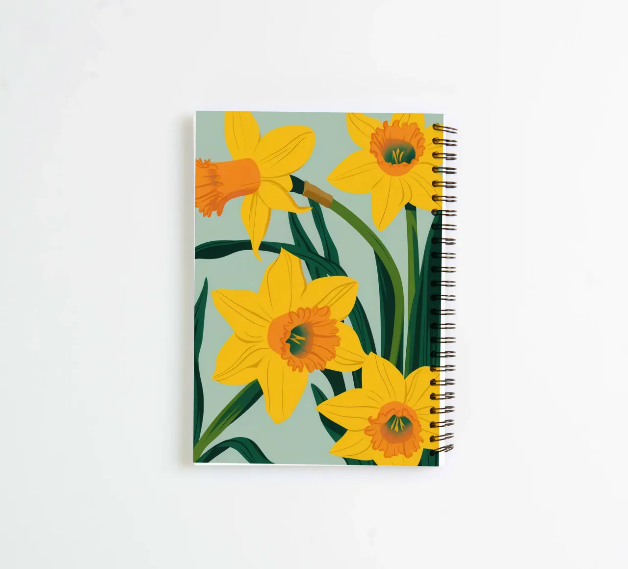 Golden Daffodil Radiance spiral notebook by Hollow Years