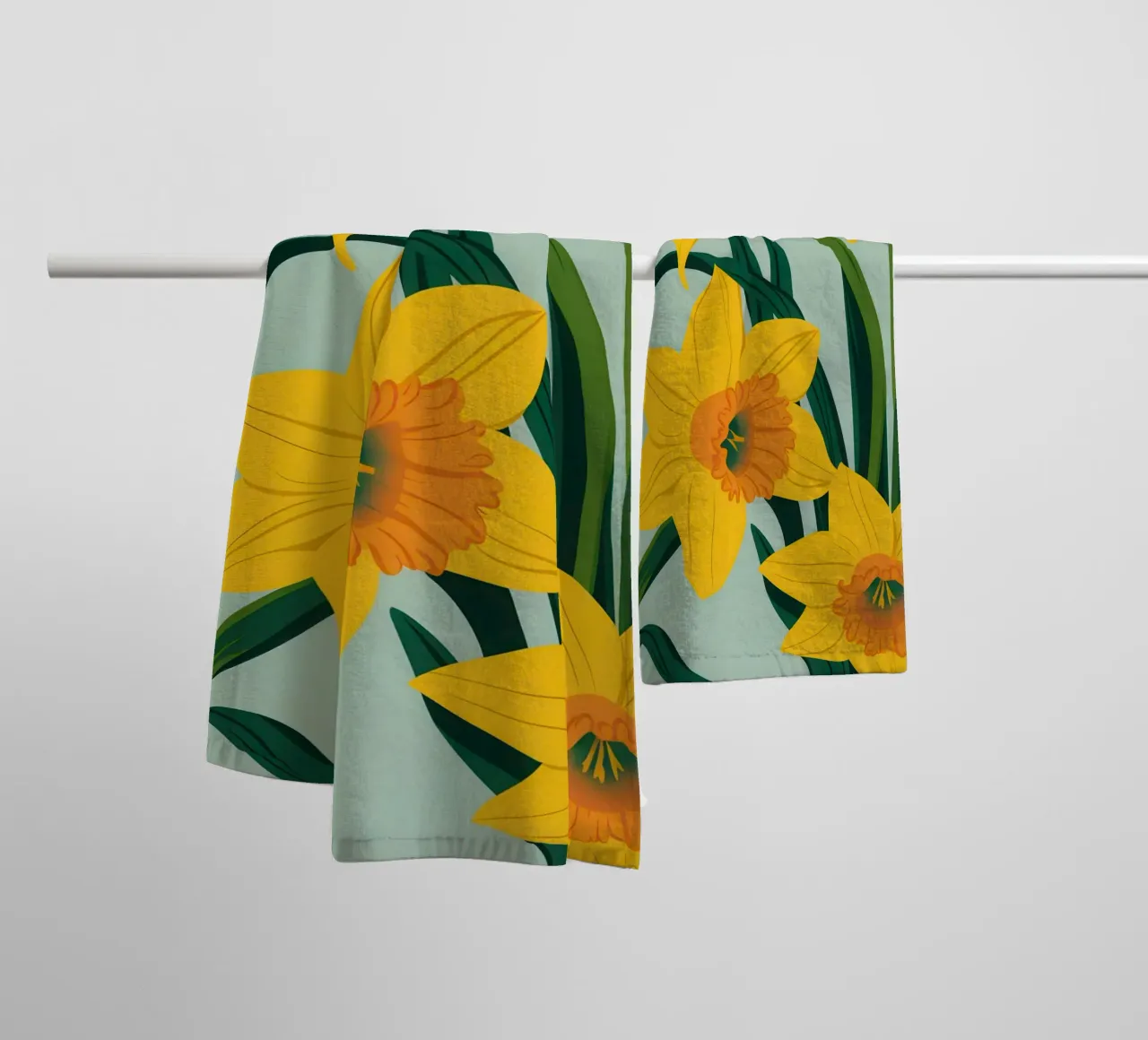 Golden Daffodil Radiance towel by Hollow Years