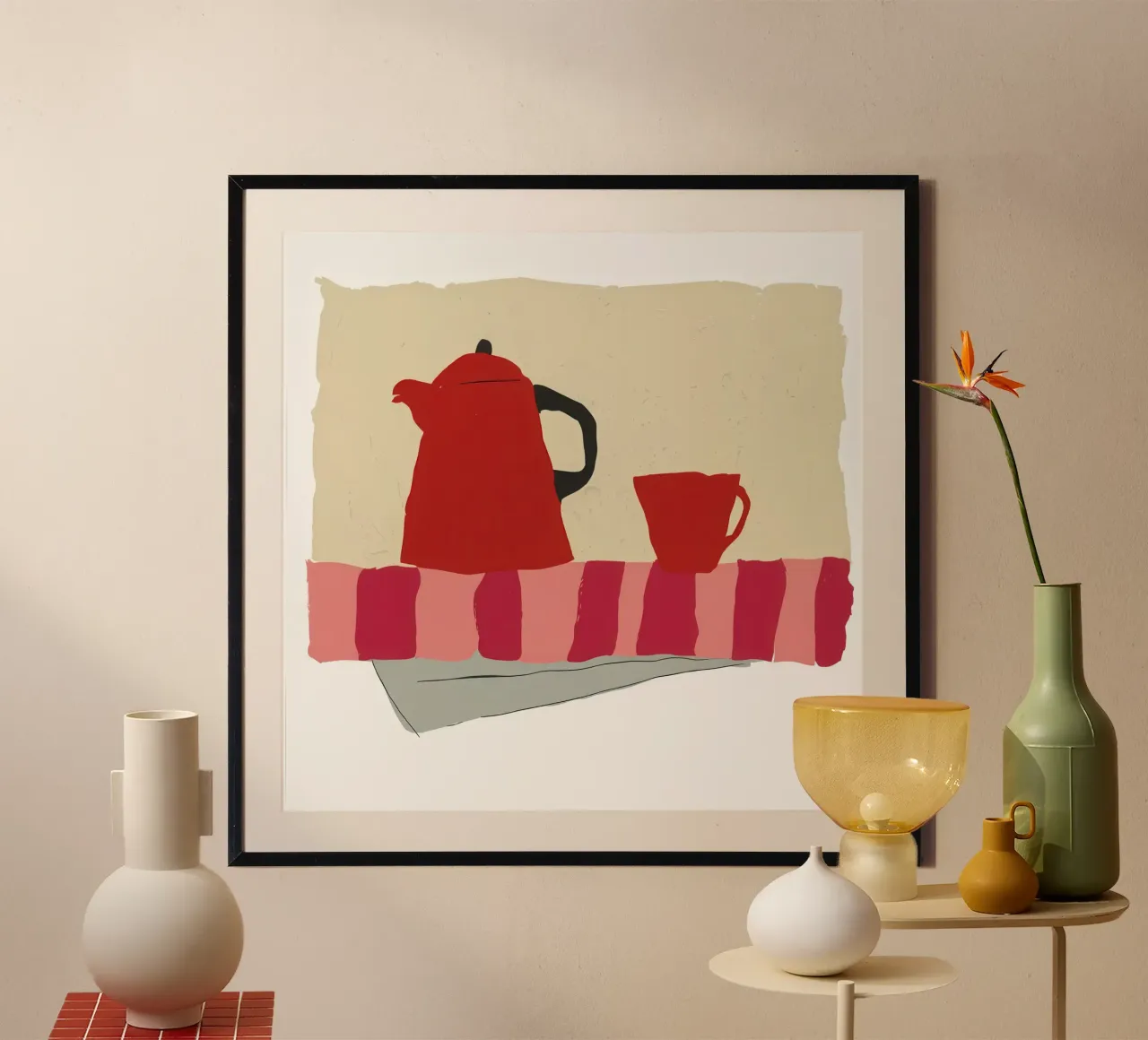 Rituale del caffè cremisi poster da Mossy Pigment