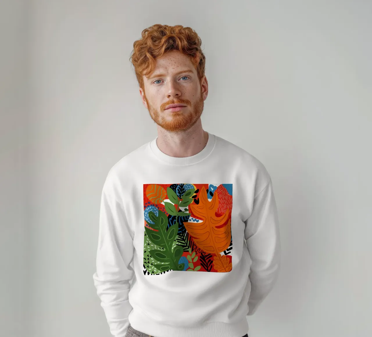 Abstract Tiger Jungle sweatshirt by Arcane Lines