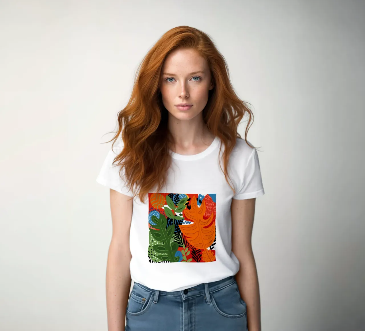 Abstract Tiger Jungle women's fitted t-shirt by Arcane Lines