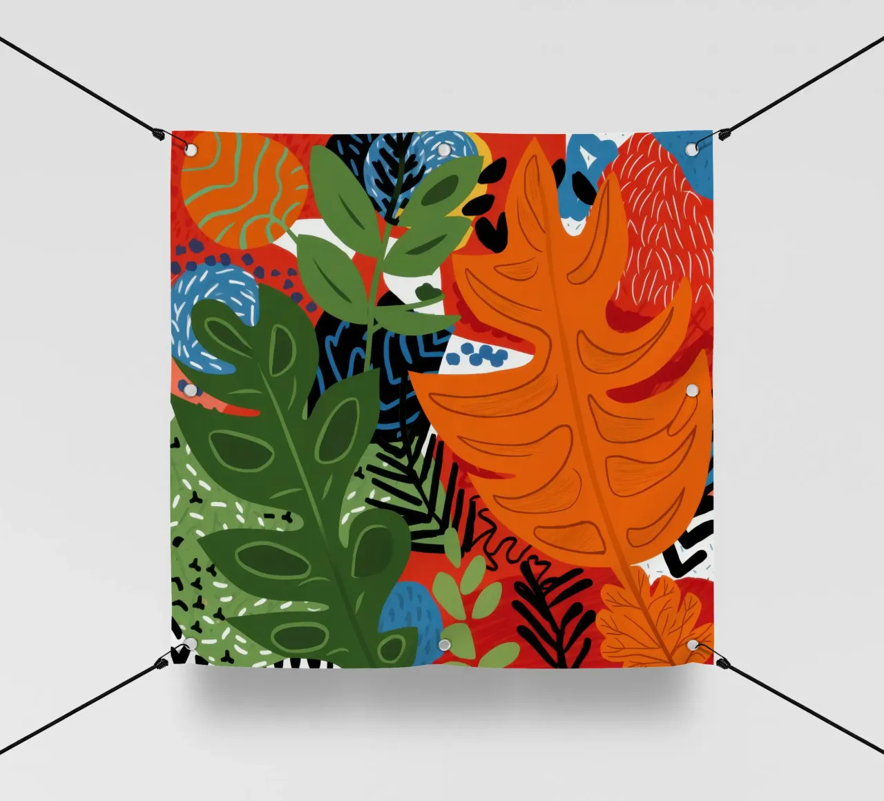 Abstract Tiger Jungle PVC Plane von Arcane Lines