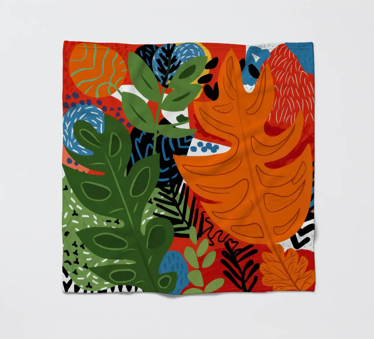 Abstracte tijger jungle fleecedeken van Arcane Lines