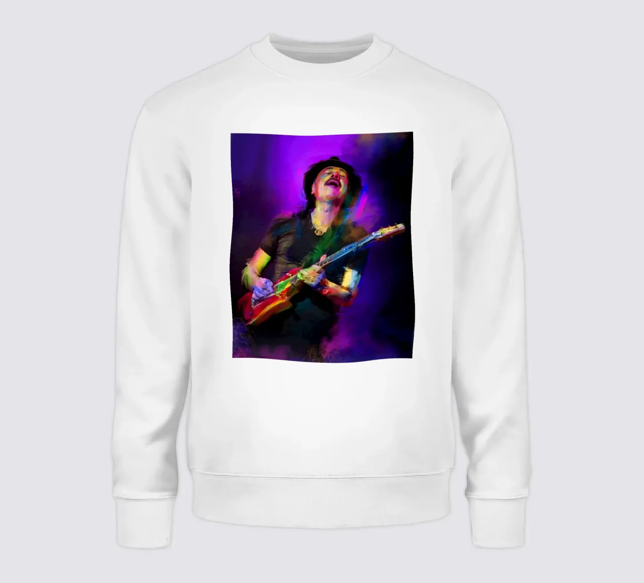 Carlos Santana abstract colorful pop art felpa da Hantamrata