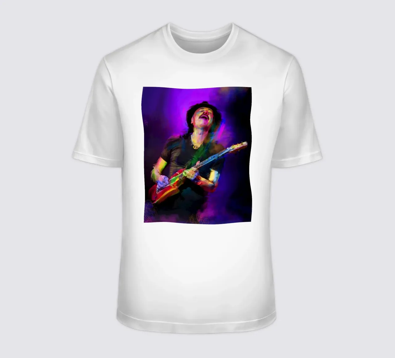 Carlos Santana abstract colorful pop art t-shirt da Hantamrata