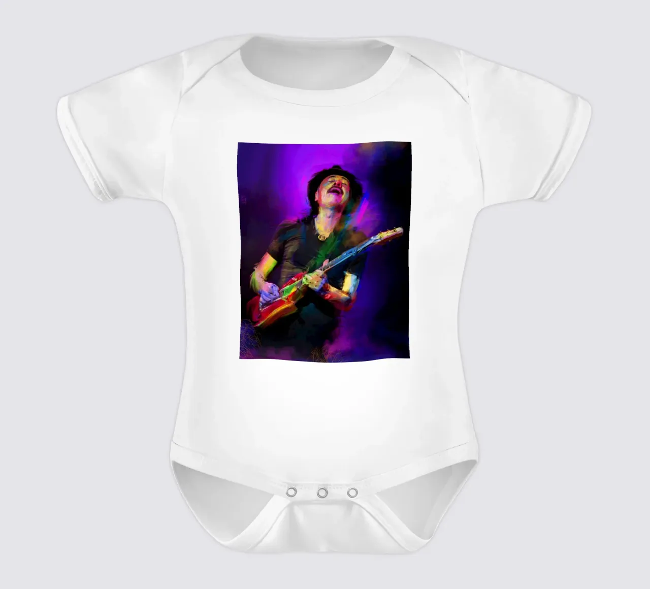 Carlos Santana abstract colorful pop art body neonato maniche corte da Hantamrata