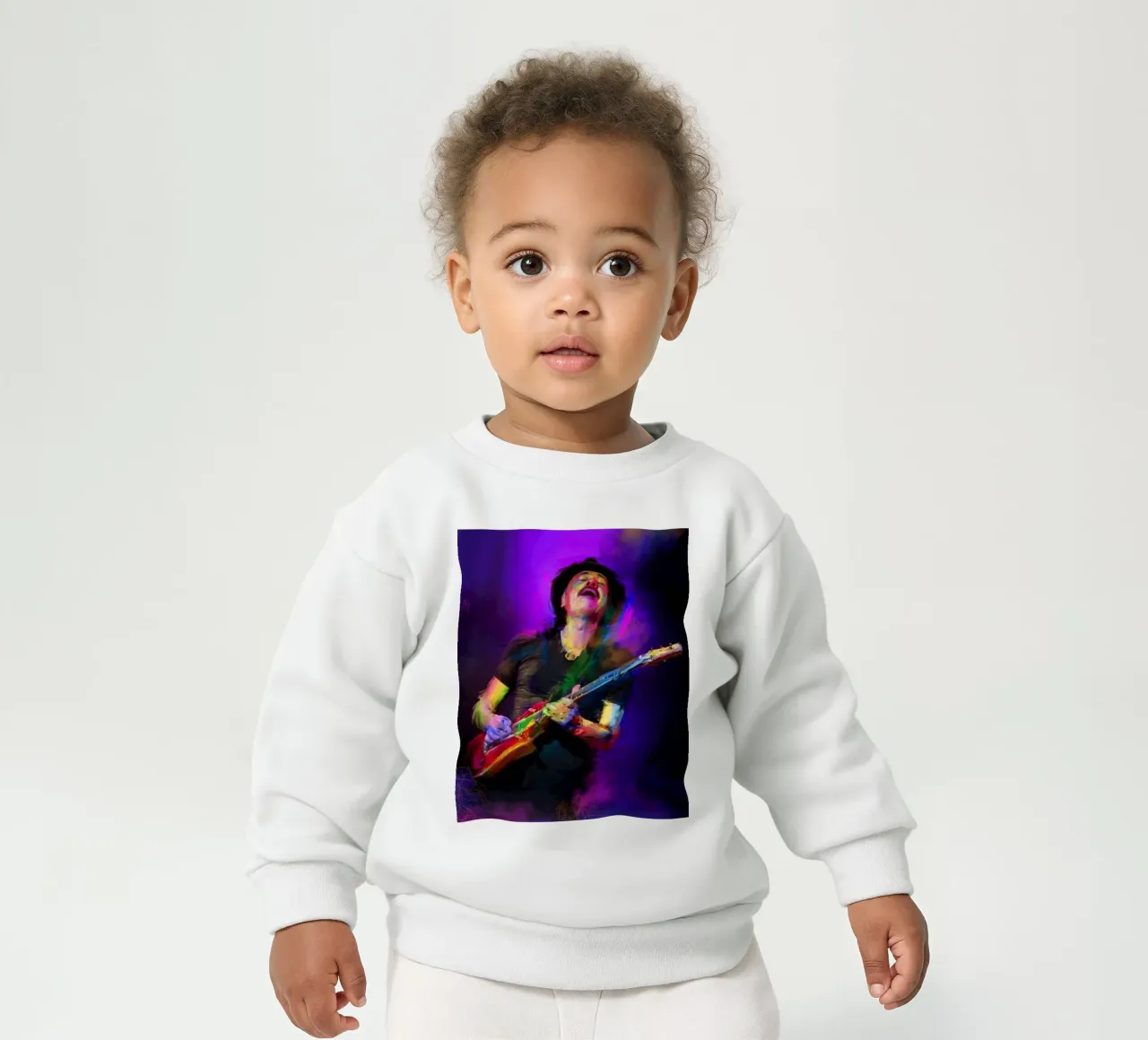 Carlos Santana abstract colorful pop art felpa neonato da Hantamrata