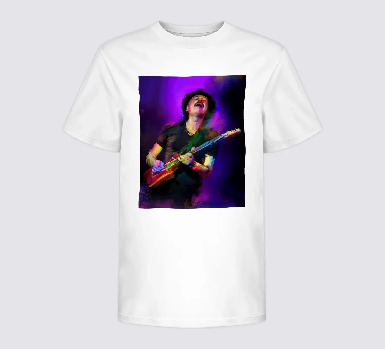 Carlos Santana abstract colorful pop art t-shirt bambini da Hantamrata