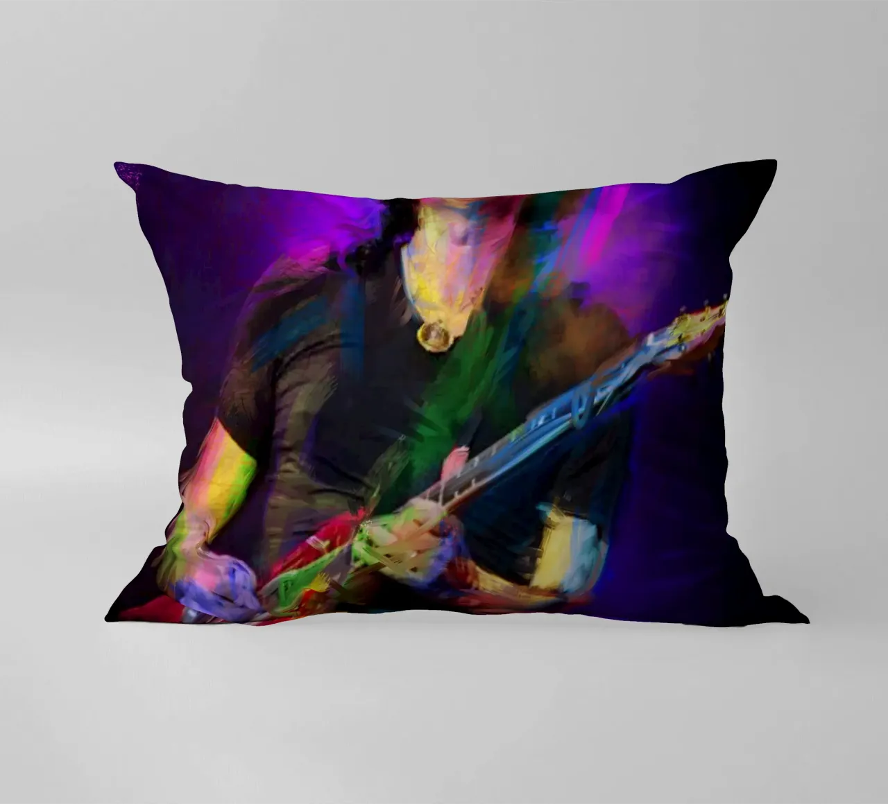 Carlos Santana abstract colorful pop art cuscino da Hantamrata