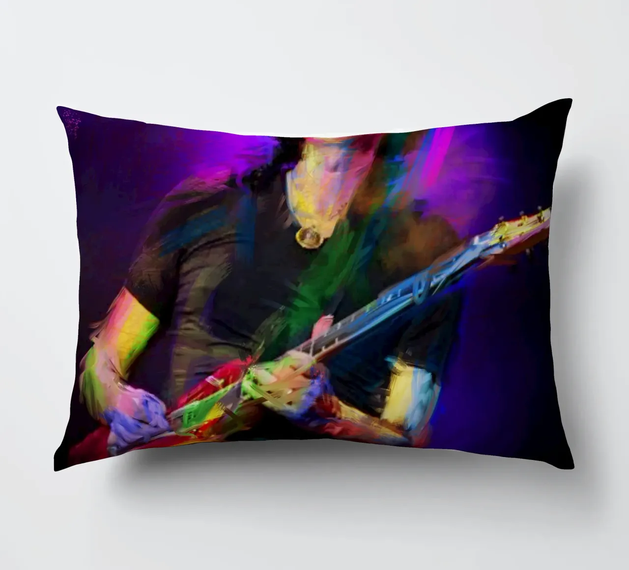Carlos Santana abstract colorful pop art cuscino da Hantamrata