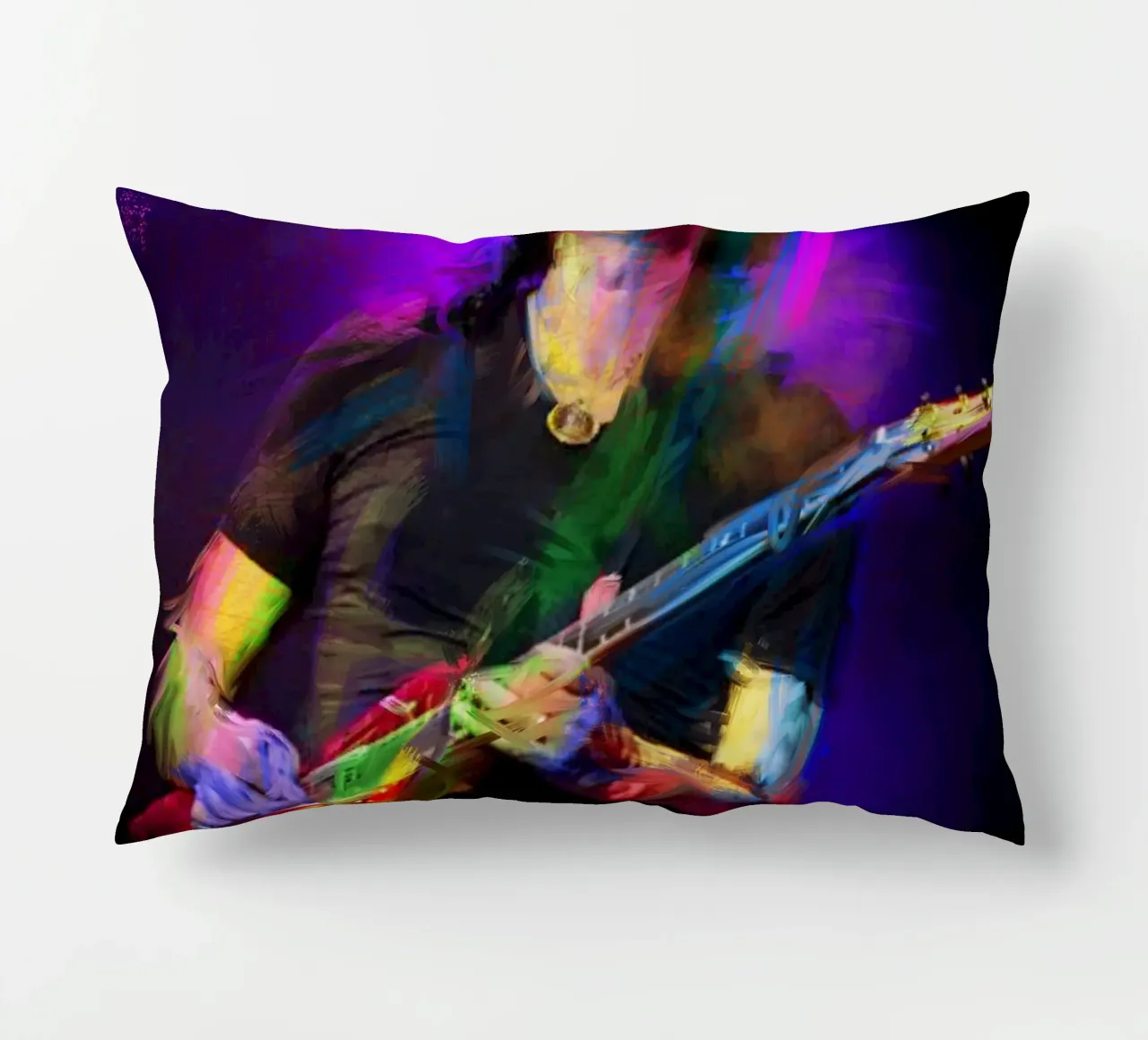 Carlos Santana abstract colorful pop art cuscino da Hantamrata