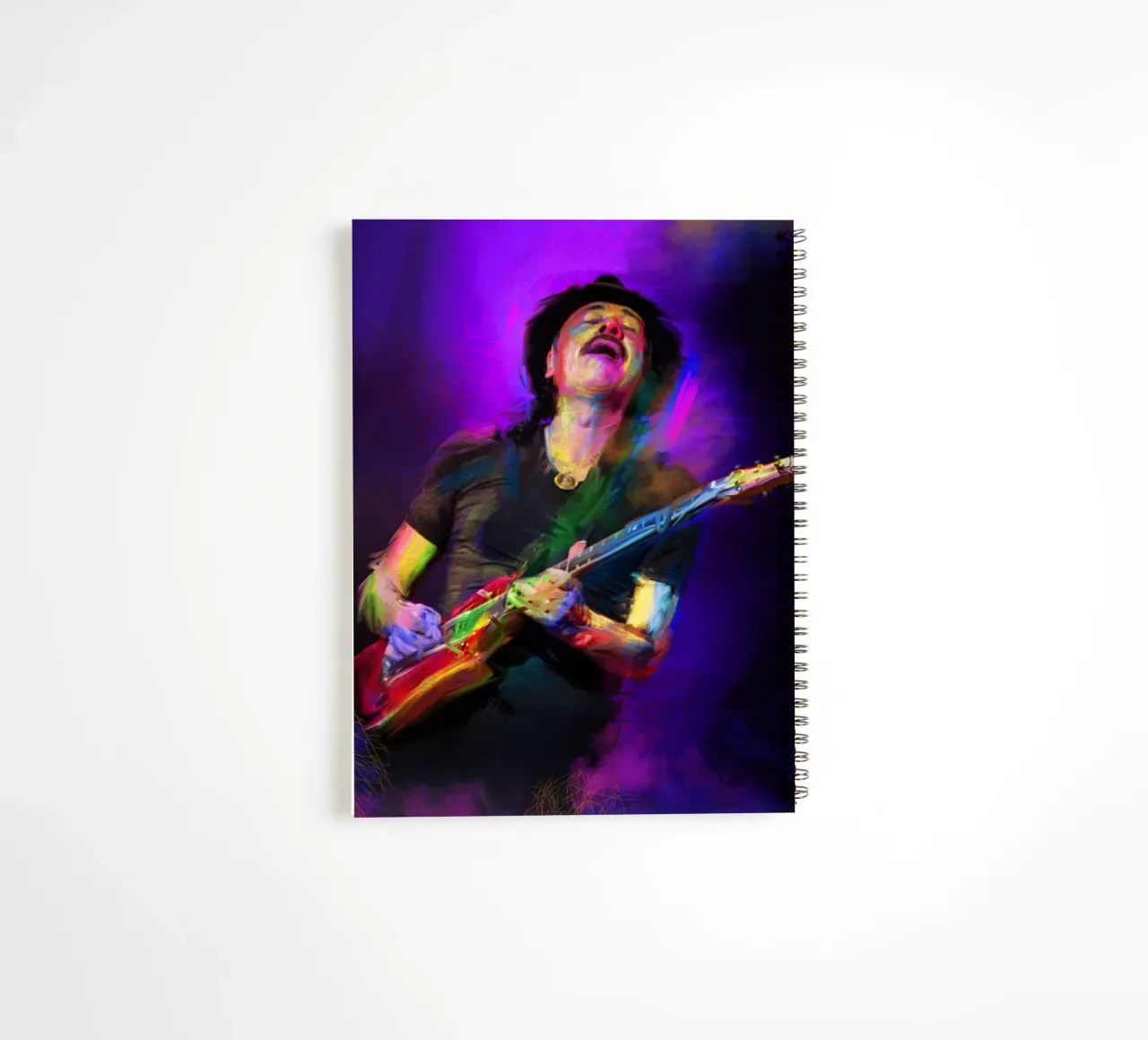 Carlos Santana abstract colorful pop art diario ad anelli da Hantamrata