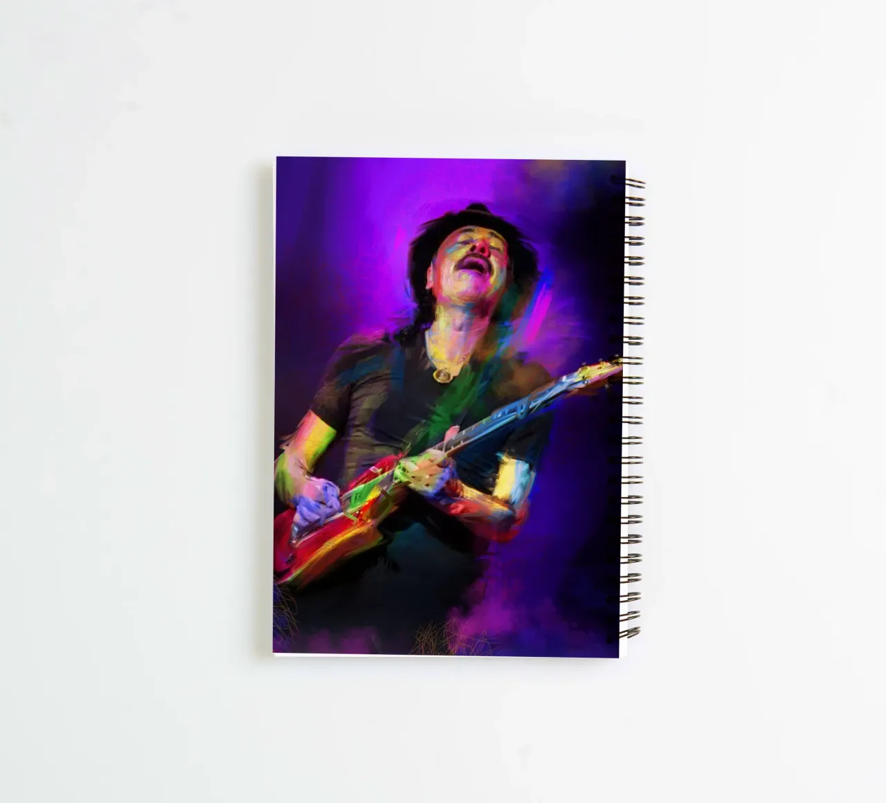 Carlos Santana abstract colorful pop art diario ad anelli da Hantamrata