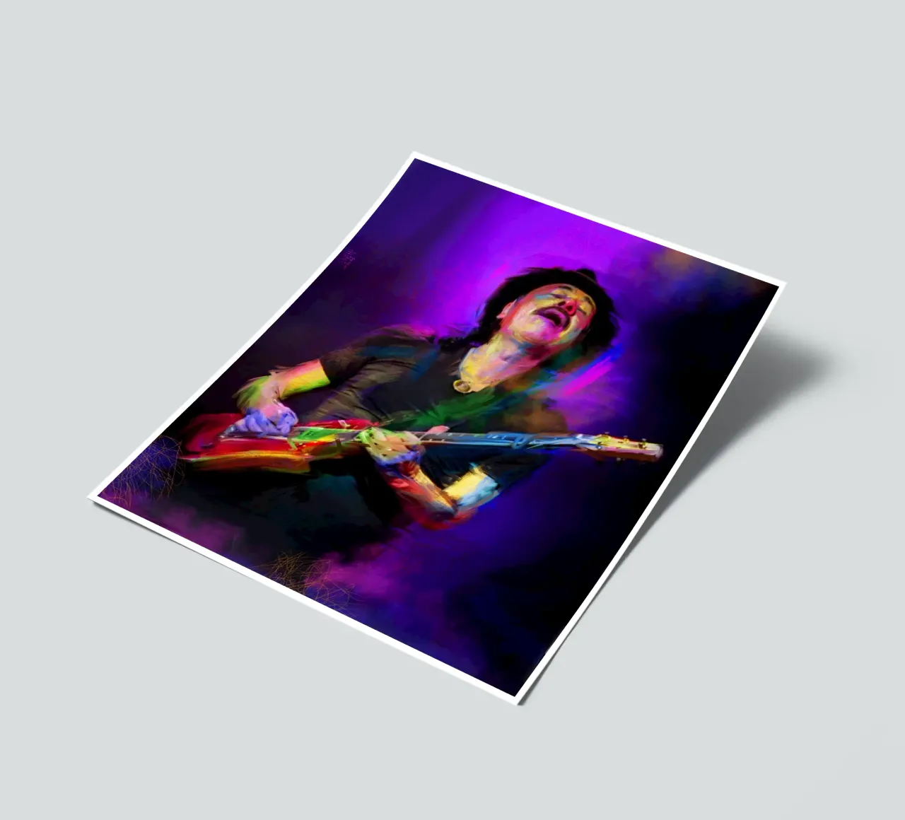 Carlos Santana abstract colorful pop art foglio adesivo da Hantamrata