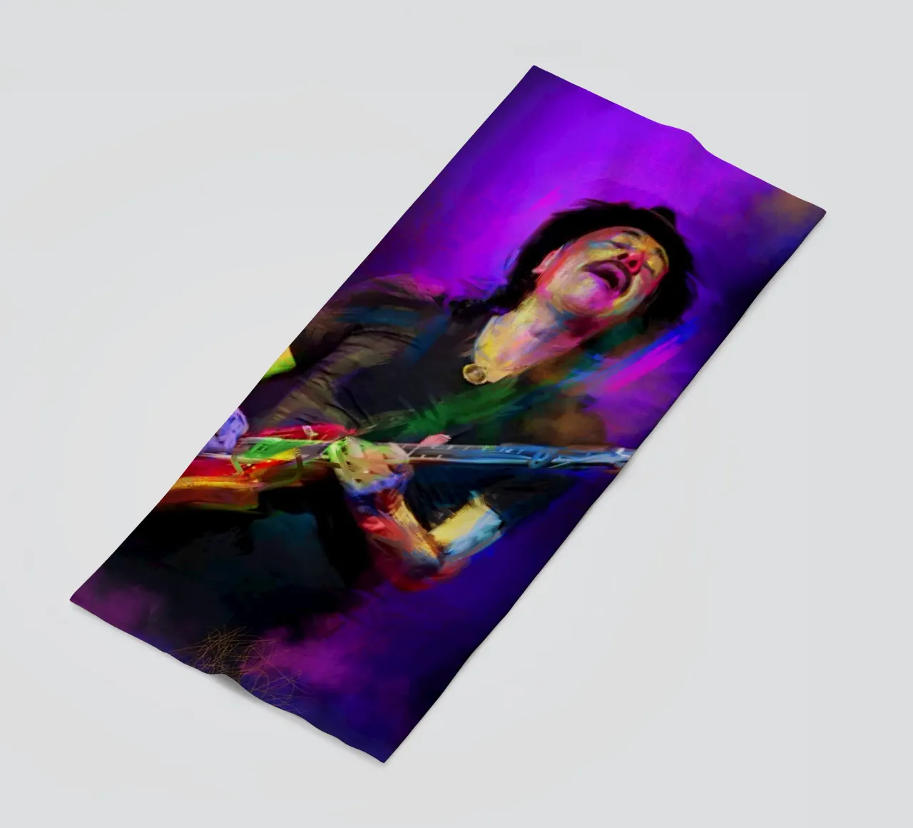 Carlos Santana abstract colorful pop art telo mare da Hantamrata