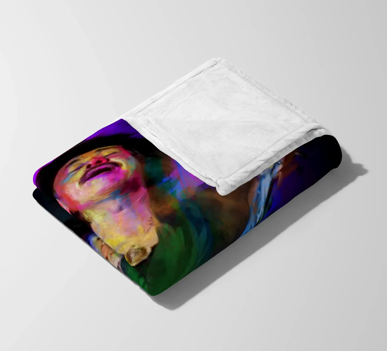 Carlos Santana abstract colorful pop art coperta in pile da Hantamrata