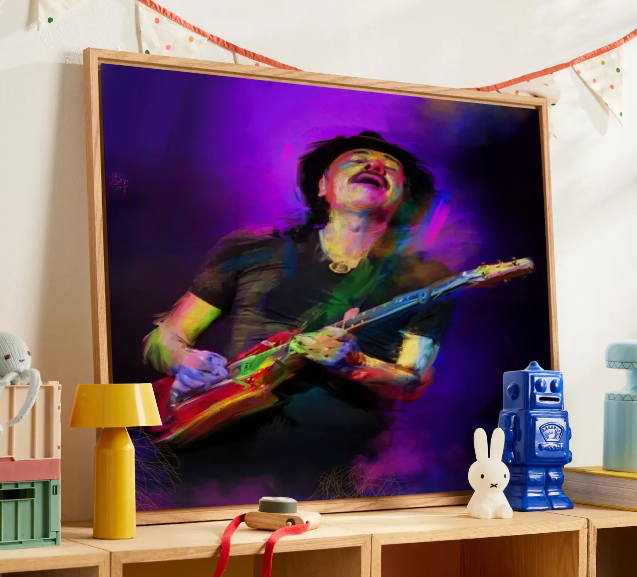 Carlos Santana abstract colorful pop art plexiglass da Hantamrata
