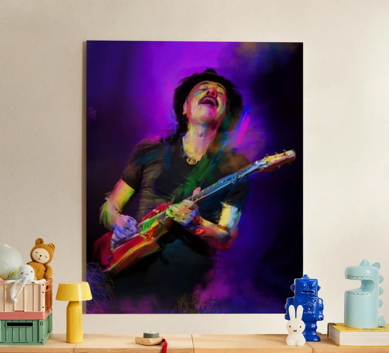 Carlos Santana abstract colorful pop art plexiglass da Hantamrata