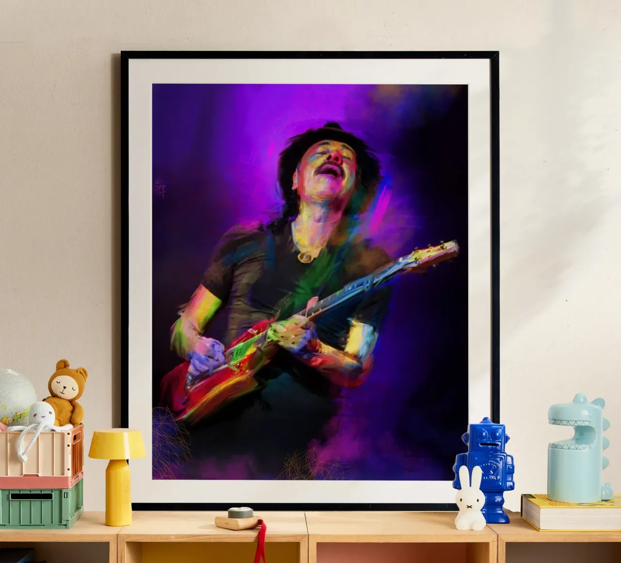 Carlos Santana abstract colorful pop art carta hahnemühle da Hantamrata