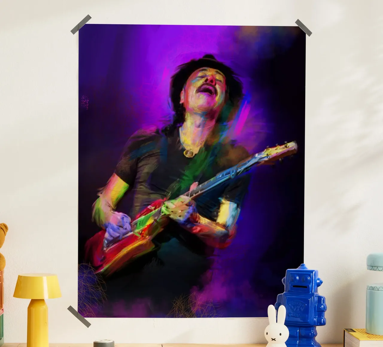 Carlos Santana abstract colorful pop art carta hahnemühle da Hantamrata