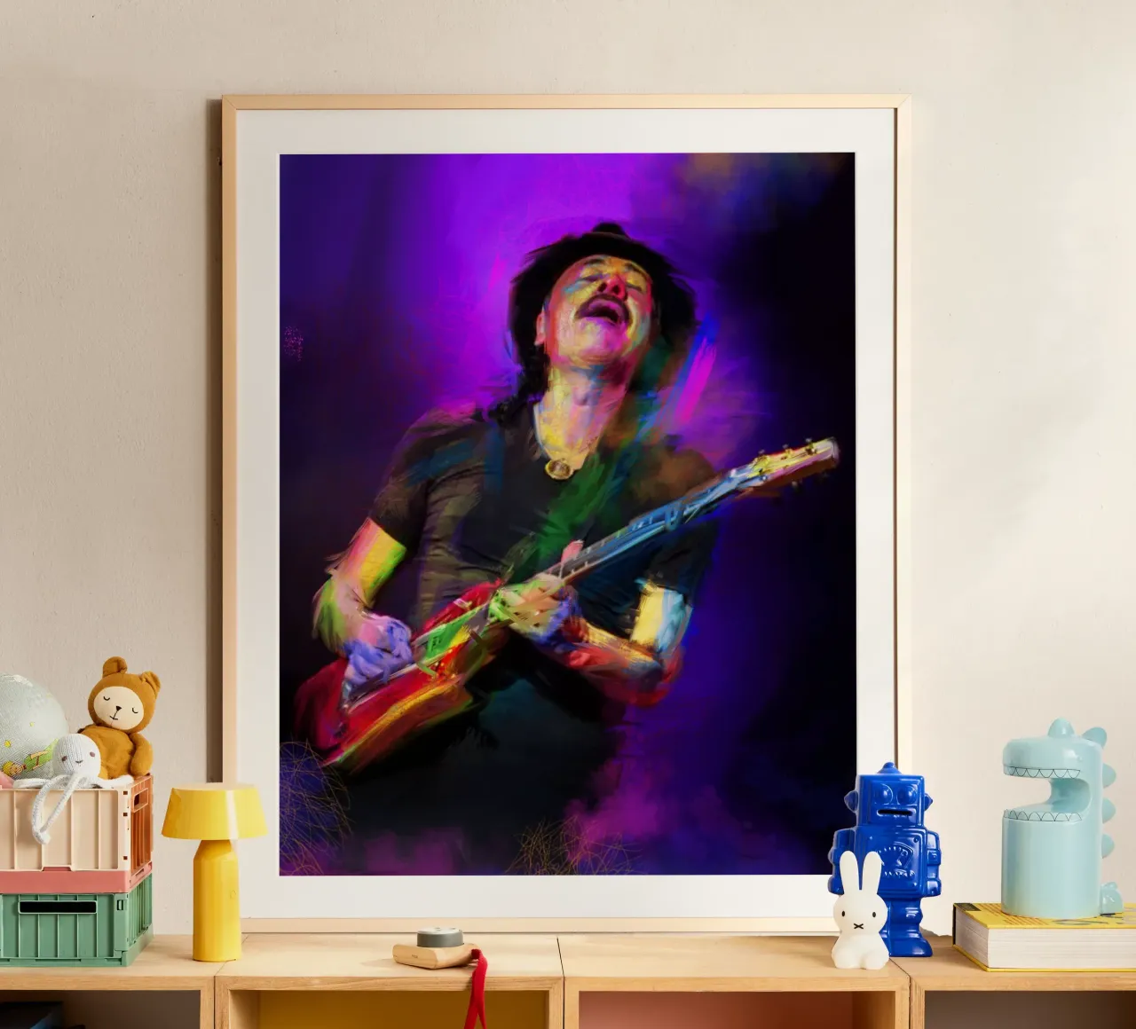 Carlos Santana abstract colorful pop art carta hahnemühle da Hantamrata