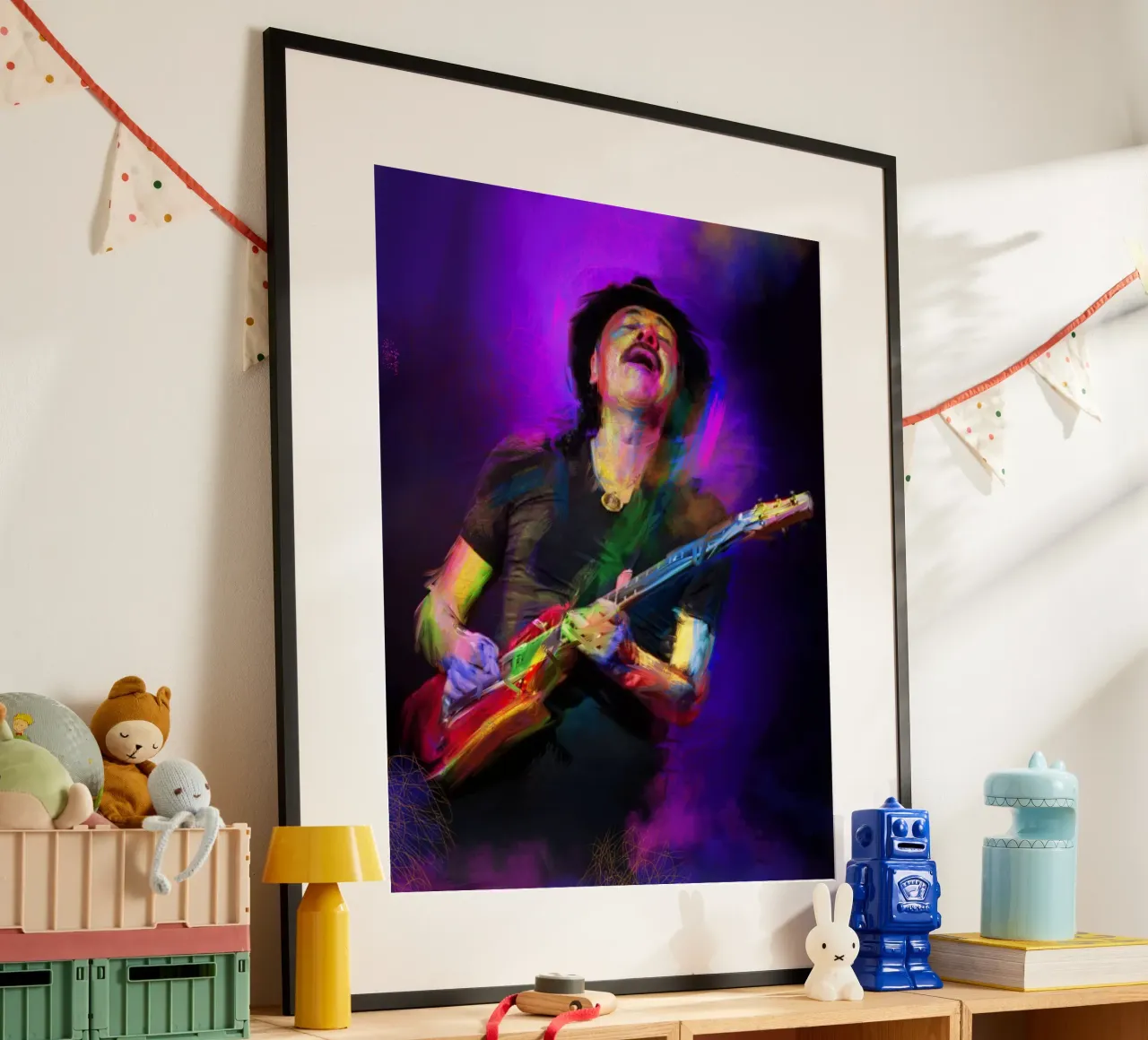 Carlos Santana abstract colorful pop art carta hahnemühle da Hantamrata