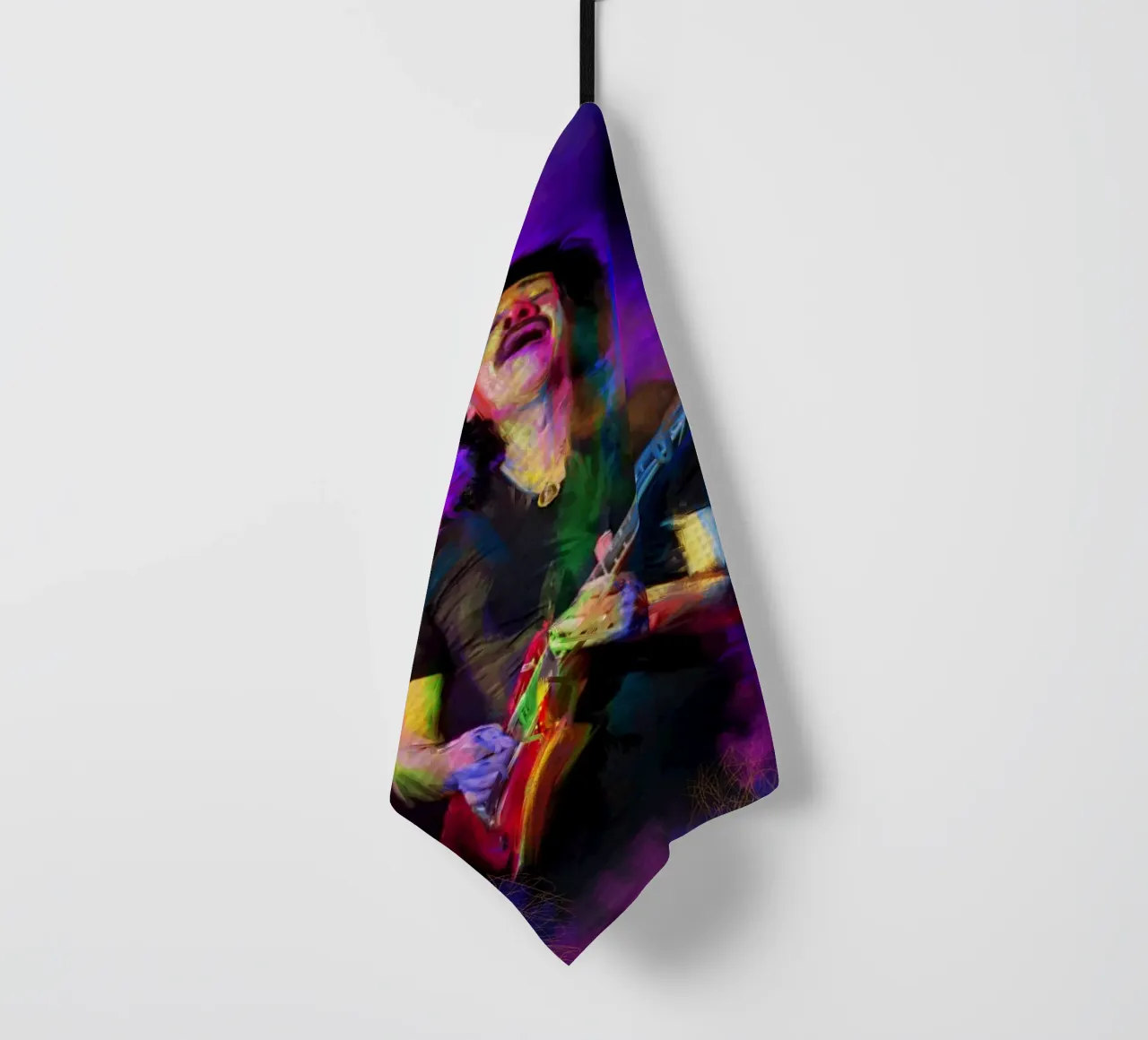 Carlos Santana abstract colorful pop art canovaccio da cucina da Hantamrata