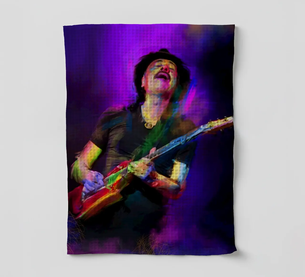 Carlos Santana abstract colorful pop art canovaccio da cucina da Hantamrata