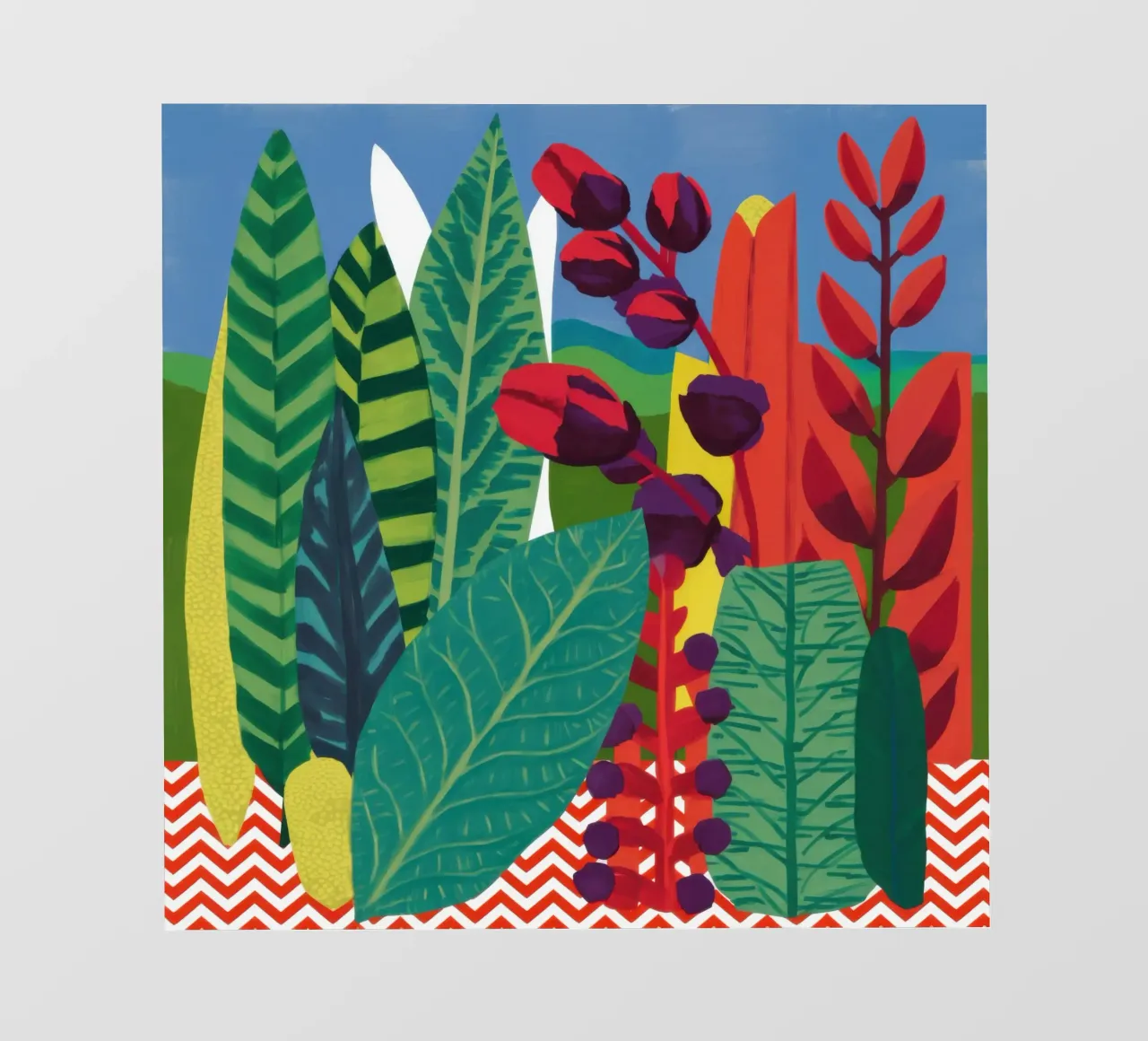 Chevron Leaf Jungle pvc cover by Sentinel Glow