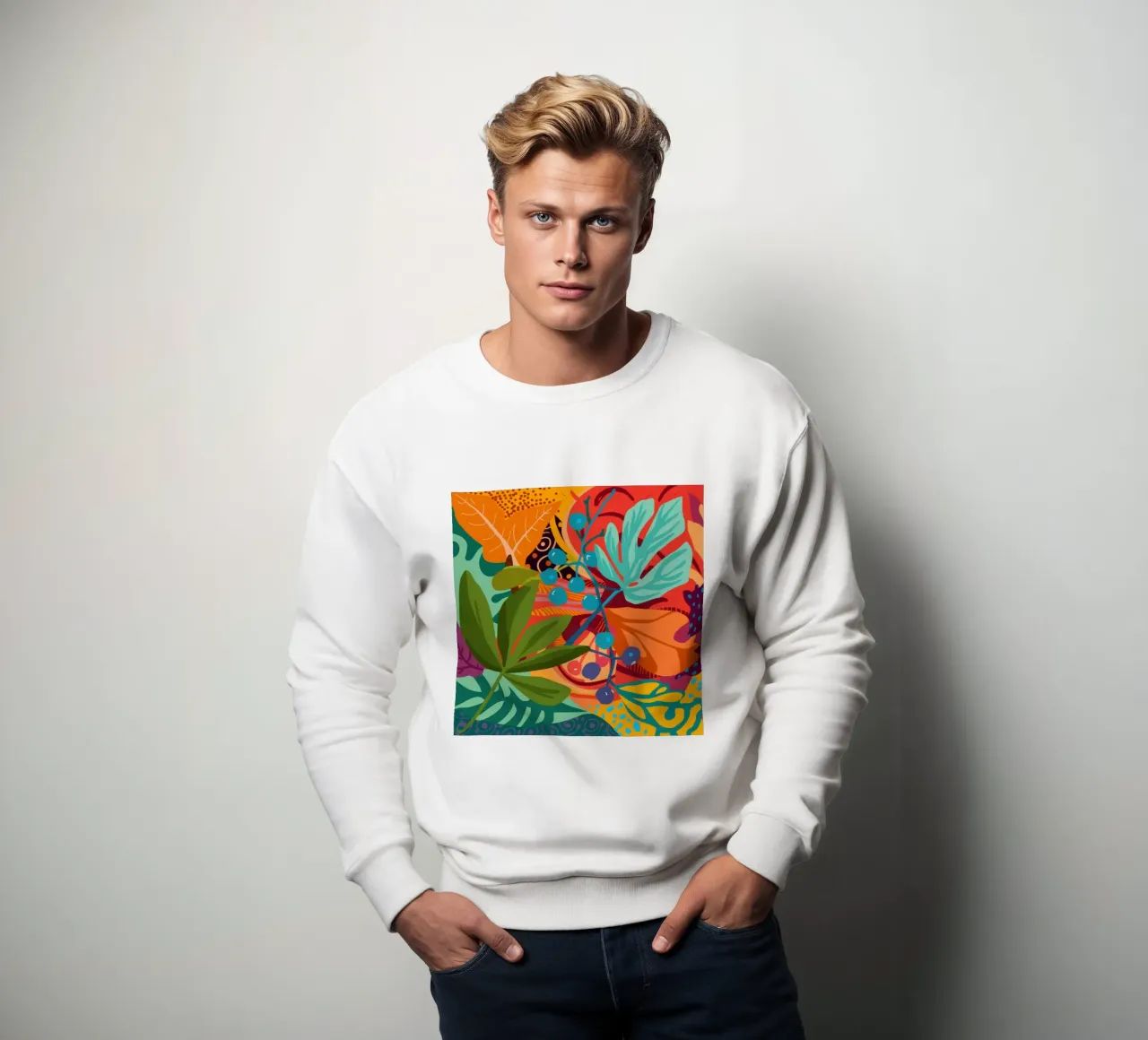 Tangerine Teal Tangle felpa da Arcane Lines